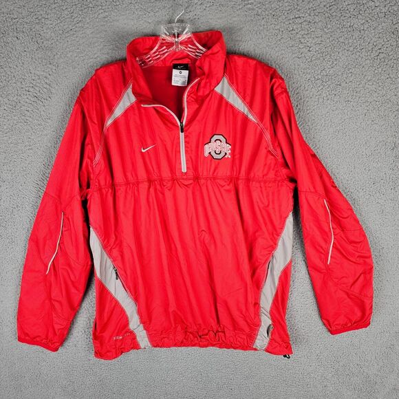 Ohio State Buckeyes Jacket Mens Medium Pullover Windbreaker 1/4 Zip Storm Fit - Picture 1 of 12